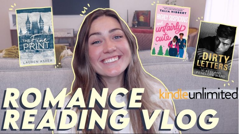 ROMANCE reading vlog🤭💖 | trying kindle unlimited for the first time👀