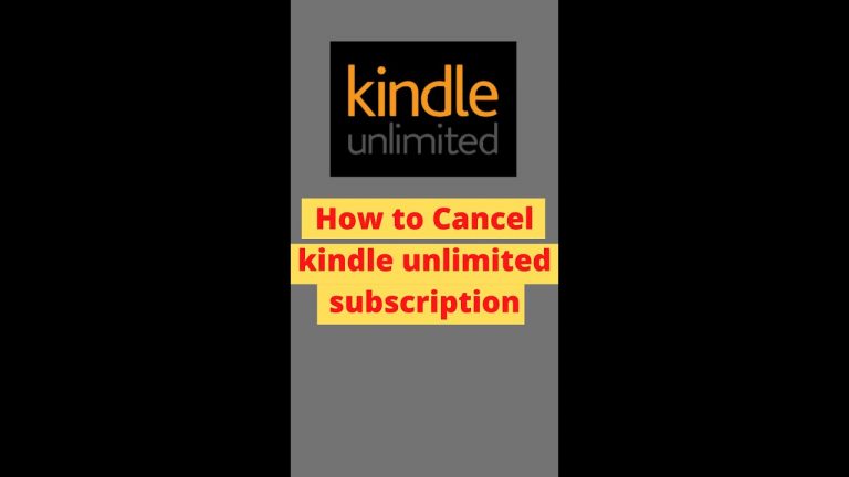 kindle subscription cancel