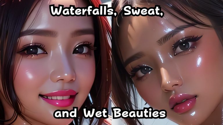 Waterfalls, Sweat, and Wet Beauties｜滝、汗、そして濡れた美女たち｜【4K ai art lookbook】