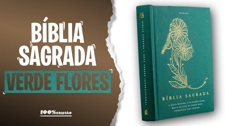 Bíblia Sagrada NVI, Com Espaço para Anotações, Verde Flores • Livraria 100% Cristão