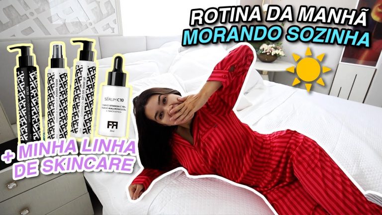 MINHA ROTINA DA MANHÃ MORANDO SOZINHA + revelando meus PRODUTOS DE SKINCARE