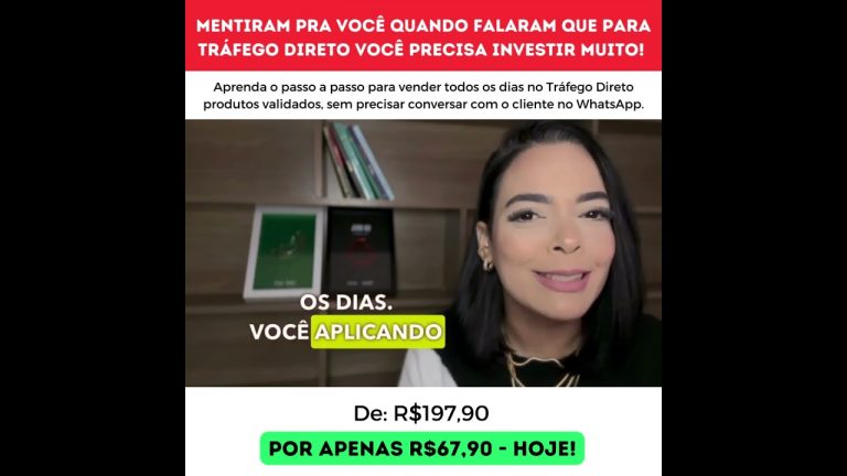 MTA Curso de Tráfego pago para Facebook aprenda a vender no automático Brunna Santiago