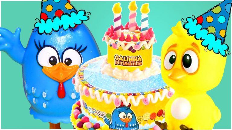 Parabéns da Galinha Pintadinha Feliz Aniversário Bolo Massinha Play-Doh Pintinho Amarelinho Musica