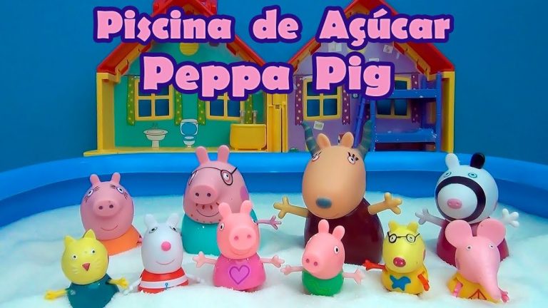Peppa Pig na Piscina de Açúcar! Peppa Pig in the Sugar Pool! #peppapig  #brincadeiras #brinquedos