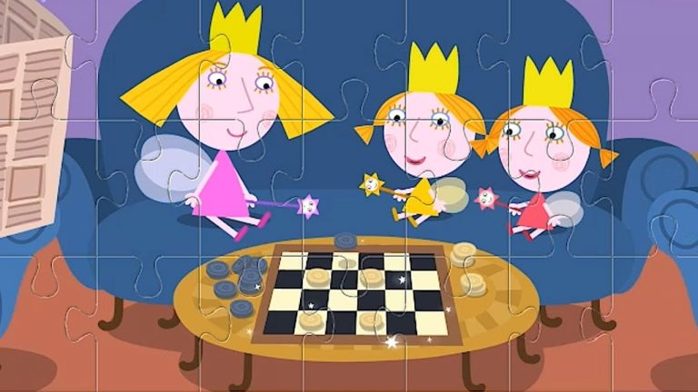 Puzzle Ben y Holly. ¡Damas mágicas! ⚪⚫ Puzzles Para Niños