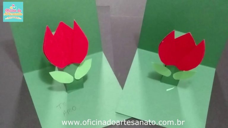 Cartão de Tulipa para o Dia das Mães