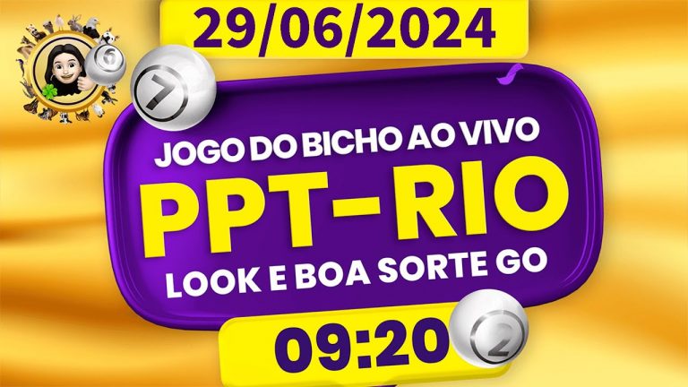 Resultado do jogo do bicho ao vivo – PPT-RIO 09:20 – PT-RIO 09:20 – 29-06-2024