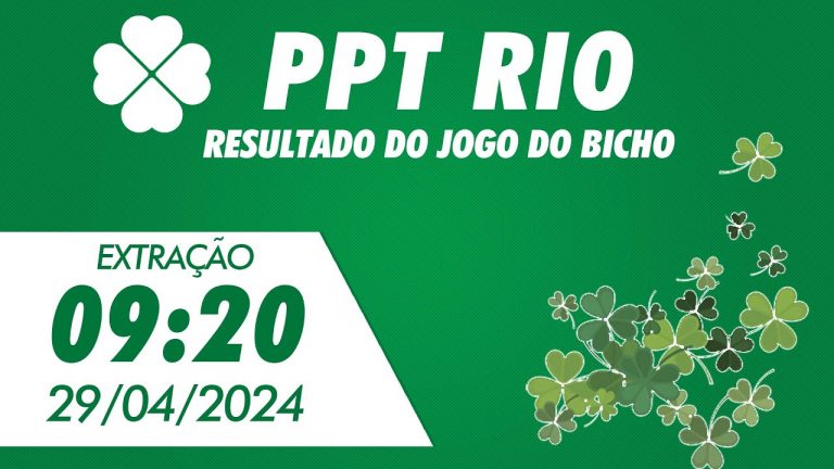 🍀 Resultado da PPT Rio 09:20 – Resultado do Jogo do Bicho De Hoje 29/04/2024