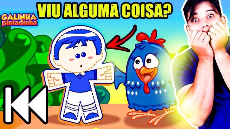 Coloquei PIMPOM Galinha Pintadinha 4 de trás pra frente