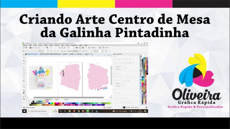 Criando Arte Centro de Mesa da Galinha Pintadinha no Corel Draw (Gráfica Rápida)