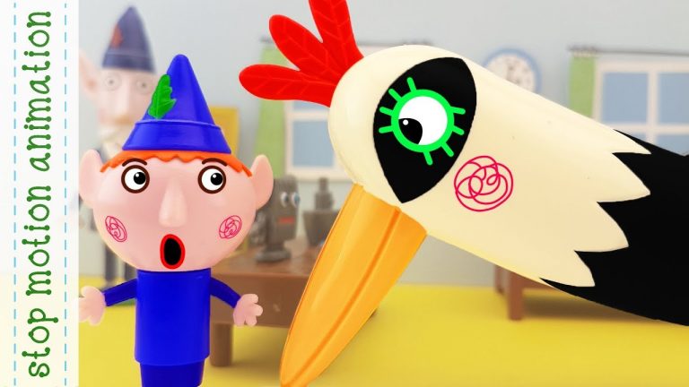 The Woodpecker & Funny Chaos  Ben & Holly's Little Kingdom Stop Motion Animation 3D Characters Fig