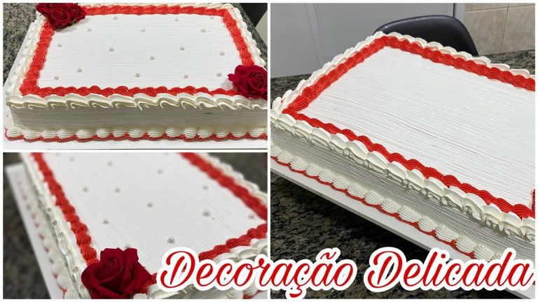 BOLO RETANGULAR| DECORAÇÃO DELICADA PARA DIA DAS MÃES | SILVANA SOUZA