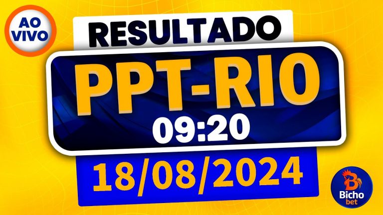 Resultado do jogo do bicho ao vivo – PPT-RIO 09:20 – PT-RIO 09:20 – 18-08-2024