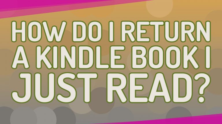 How do I return a Kindle book I just read?