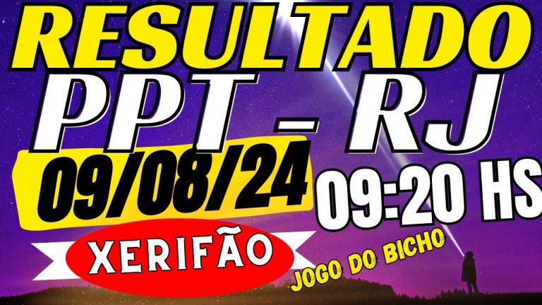 resultado do jogo do bicho ao vivo PPT RIO 09:20 de hoje – 09-08-24