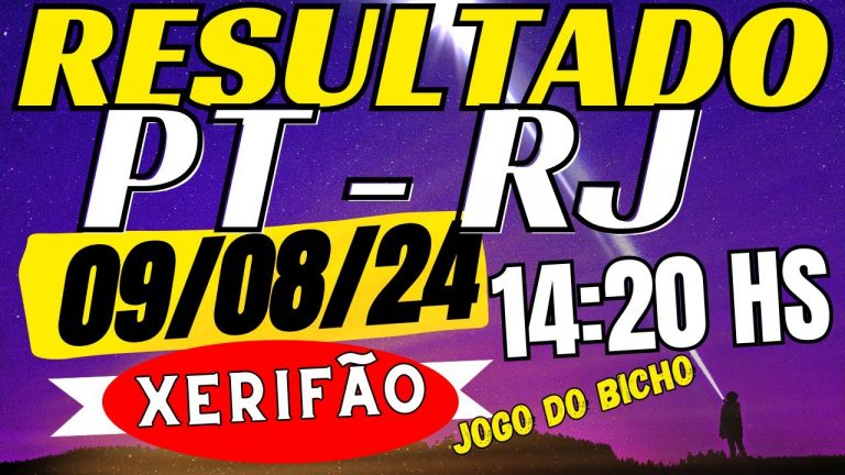 resultado do jogo do bicho ao vivo PT Rio 14:20 de hoje – 09-08-24