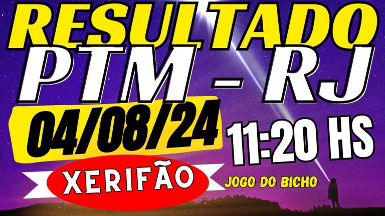 Resultado do Jogo do Bicho ao vivo PTM – Look 11:20 – 04/08/2024 🔴