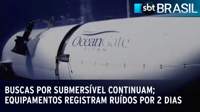 Buscas por submersível continuam; equipamentos registram ruídos por 2 dias | SBT Brasil (21/06/23)