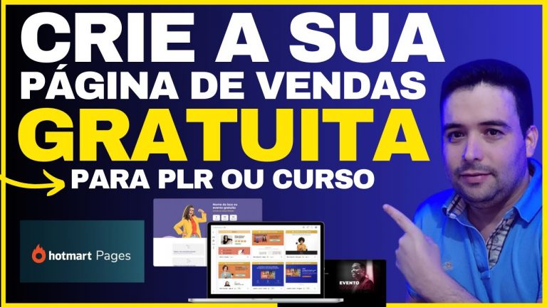 COMO CRIAR PÁGINA DE VENDAS GRATUITA PARA E BOOK PLR NA HOTMART PAGES PASSO A PASSO