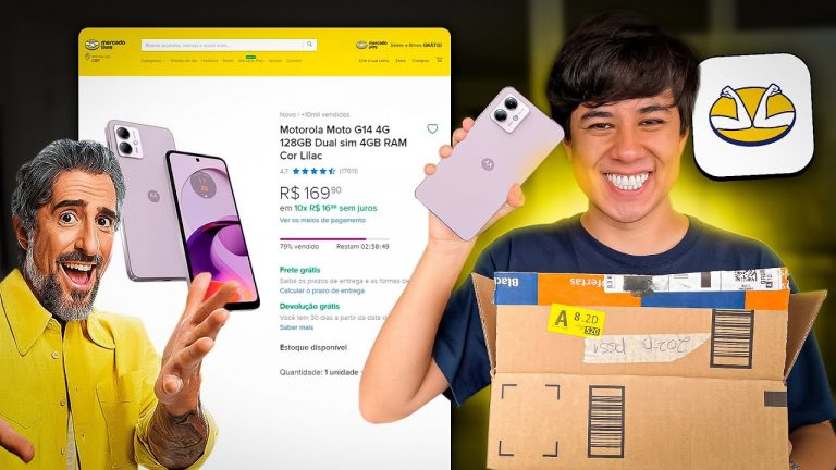 COMPREI O MOTO G14 de 169,90 do MERCADO LIVRE! CAÍ NO GOLPE?