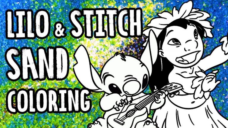 Coloring Lilo and Stitch with Sand – Lilo and Stitch Coloring Pages