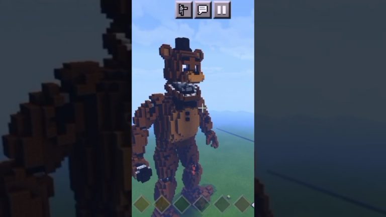 ESTATUA DO ANIMATRONIC FREDDY NO MINECRAFT#shorts