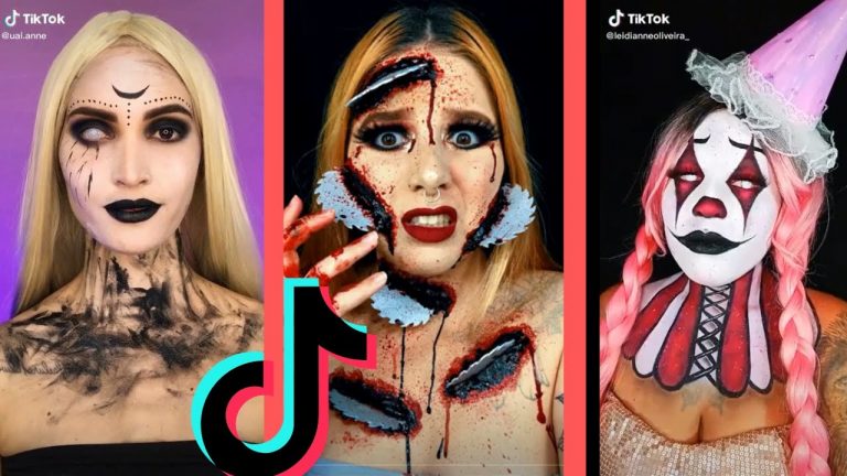 Ideias de Makes Halloween Terror | Maquiagem sombrias | Compilado tik tok de maquiagem