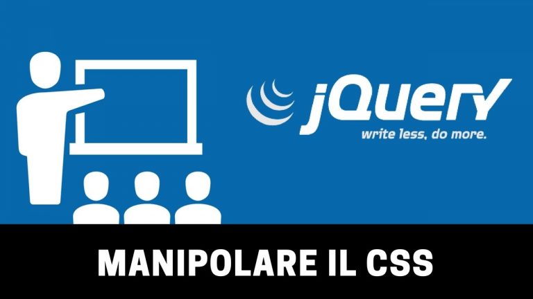 Manipolare il css con jquery