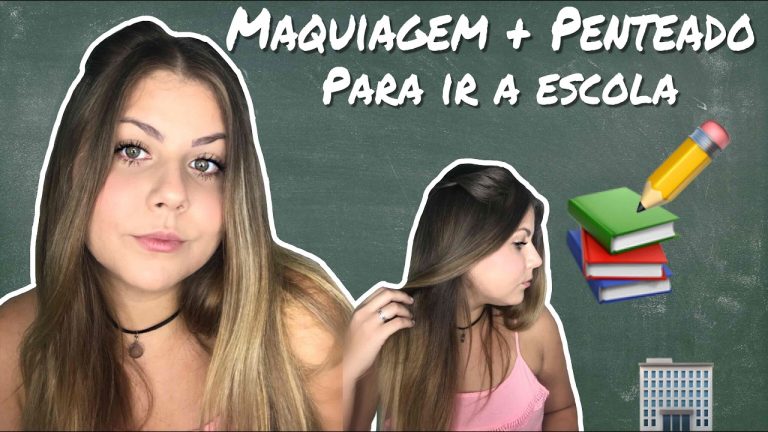 Maquiagem + Penteado para ir a escola 📚✏️