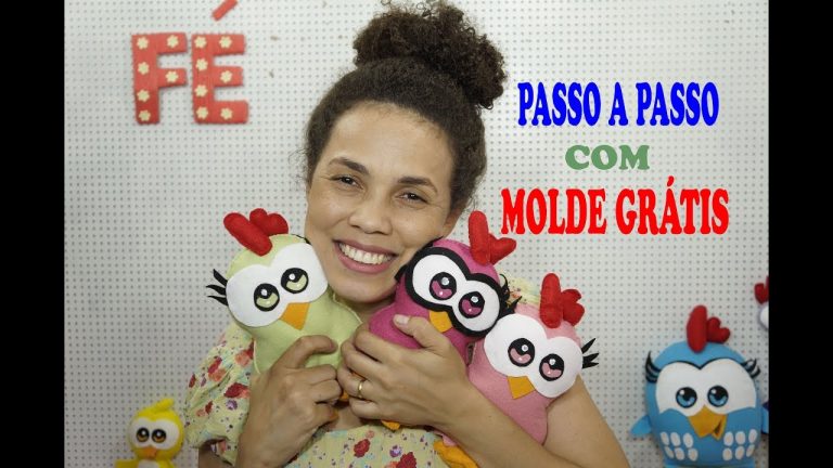 Passo a Passo Galinhas Cantoras com molde – Galinha Pintadinha Mini