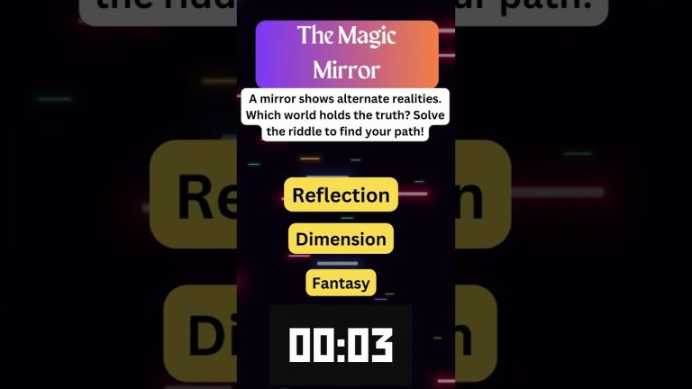 the magic mirror. Puzzle Time  – Test Your Brainpower! #brainteaser #quiz