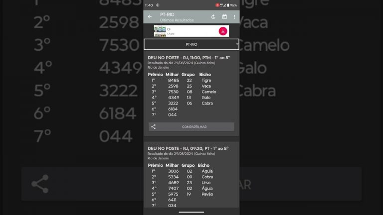 🍀 RESULTADO DO JOGO DO BICHO PTM RIO DAS 11 HORAS DE HOJE DIA 29.08.24 🍀
