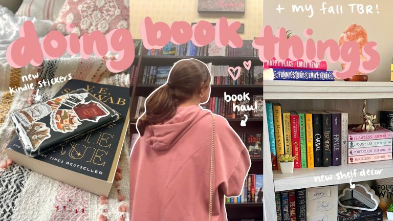 doing bookish things 🎀✨ book shopping & book haul, my fall TBR, decorating my kindle, etc!