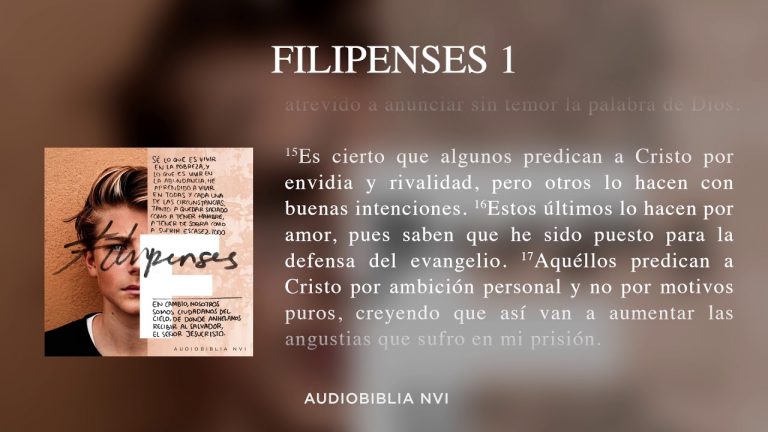 Audio Biblia NVI – Filipenses 1