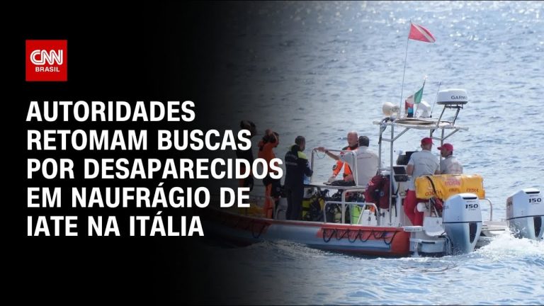 Autoridades retomam buscas por desaparecidos em naufrágio de iate na Itália | LIVE CNN