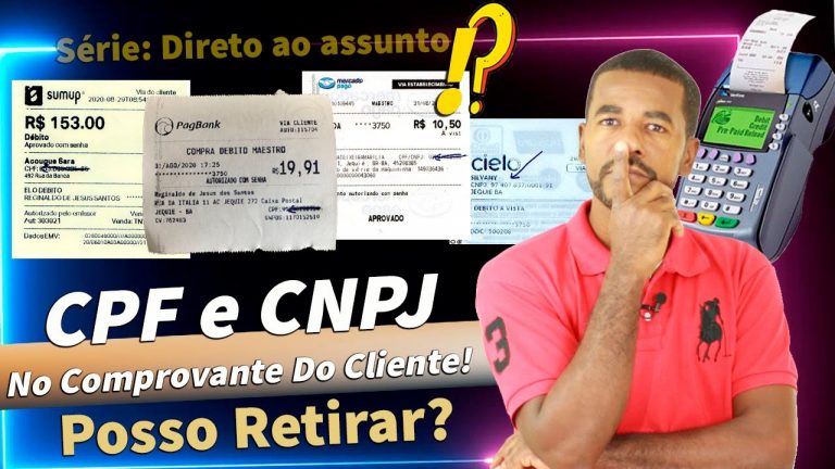 CPF/CNPJ no Comprovante De Vendas Das Maquininhas De Cartões! POR QUE?