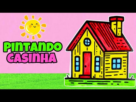 Casinha Amarela galinha pintadinha desenho animado infantil pintando brincadeiras jogos pra crianças