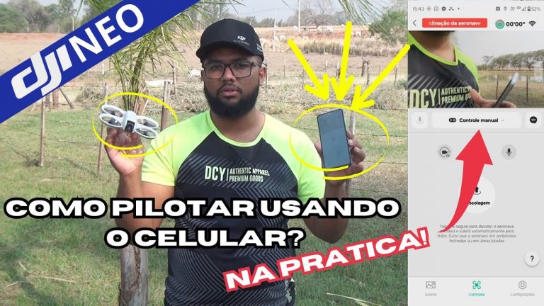 Como pilotar o DJI NEO usando o CELULAR – Na pratica! #dji #djineo