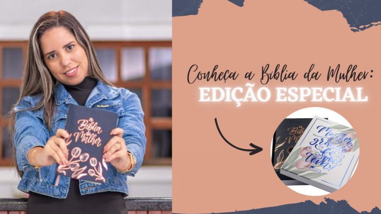 Conheça a Bíblia da Mulher | NAA | Letra Grande | Capa Luxo | Azul