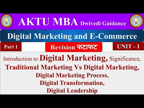 Digital Marketing and E Commerce Unit 1, Digital Marketing and E Commerce mba, aktu notes, mba aktu