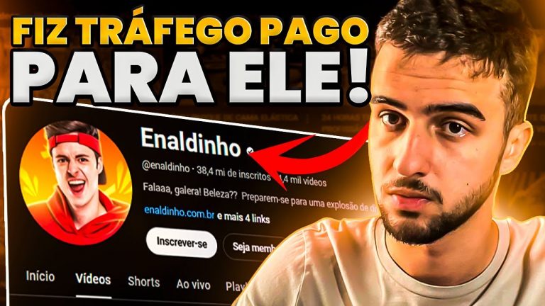 Fiz TRÁFEGO PAGO para um YOUTUBER com mais de 30 MILHÕES de inscritos