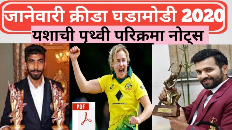 January Sport Current 2020,  जानेवारी संपूर्ण क्रीडा चालू घडामोडी, Mpsc/Upsc  combine  चालू घडामोडी