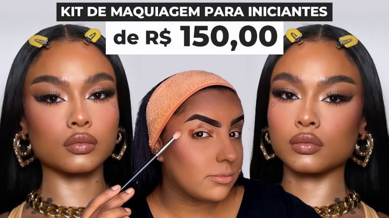 Maquiagem com KIT BÁSICO PARA INICIANTES de R$ 150,00 | LISTA DE PRODUTOS | PELE MORENA NEGRA