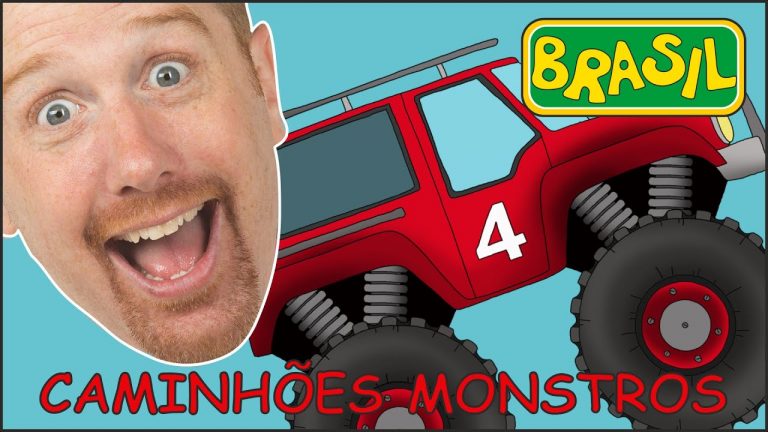 Monster Trucks para Crianças | Aprendendo Vocabulário com Histórias Com Steve and Maggie Brasil