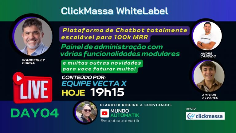 (Novidades) 🚀Clickmassa White Label – Plataforma de chatbots e Multi atendimento  em Multi Canais