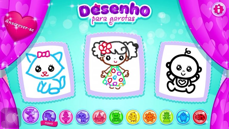 Pintura infantil Desenhos Boneca Neném Coruja Golfinho – Jogo educativo