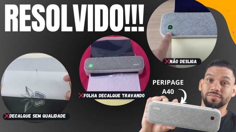 RESOLVIDO! PERIPAGE A40 TATTOO PAPEL HECTOGRÁFICO TRAVANDO DECALQUE DE TATUAGEM FALHANDO