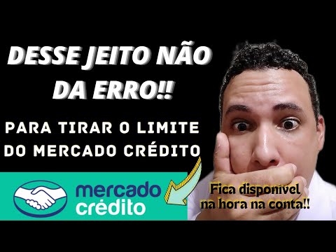 saque o limite do mercado credito sem da erro, e fica disponível na hora, na sua conta!!