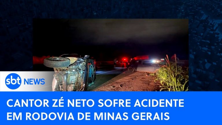 Cantor Zé Neto, da dupla com Cristiano, sofre acidente em rodovia de MG | #SBTNewsnaTV (06/12/23)
