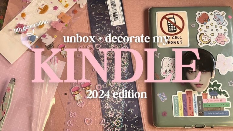 unbox & decorate my *NEW* kindle w/ me + how to get free e-books (2024 edition)